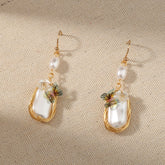 Baroque Court-style French Earrings With Pearl Butterfly Earrings