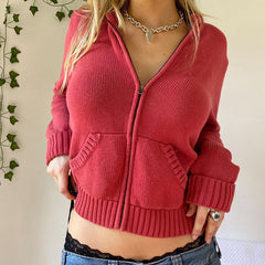 Slim Zipper Casual Hooded Sweater
