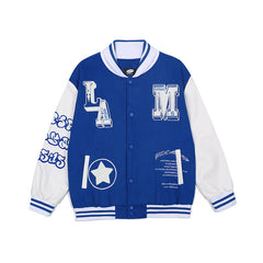 Vintage Pu Leather Varsity Jacket