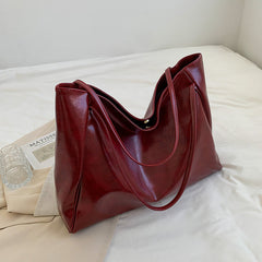 The Burgundy Bella Leather Shoulder Bag