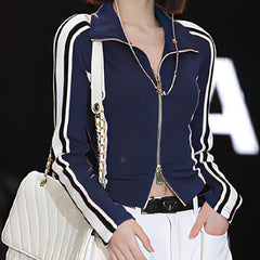 Side Stripe Zip Up Jacket