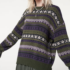 Long Sleeve Downtown Jacquard Sweater