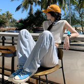 Washed Loose Boyfriend Jeans