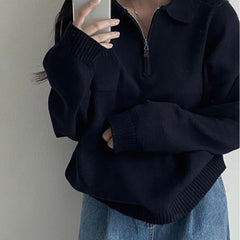Pocket Crop Knit Sweater