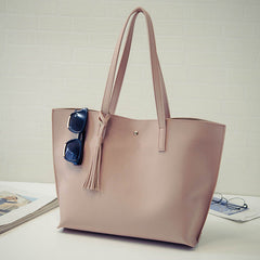Pink Time Tassel Buckle Single Shoulder Bag