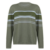 Patchwork Striped Knit Sweater
