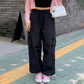 Function Pocket Drawstring Baggy Cargo Pants