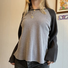 Ribbed Raglan Sleeve Tee