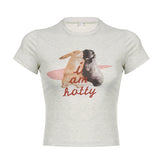 Rabbit Print Short Sleeve Tee