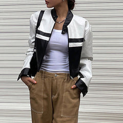 Cropped Pu Leather Jacket