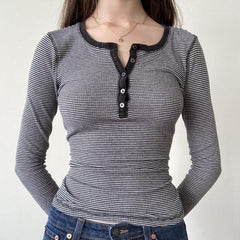 Striped 90s Long Sleeve Tee