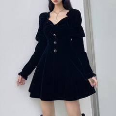 Princess Sleeve High Waist Dress