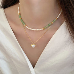Pearled Heart Necklace