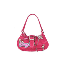 2000s Metal Embellished Y2K Shoulder Bag