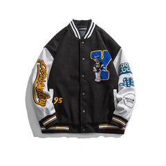 Retro Embroidery Letter Baseball Jacket