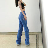 High Waist Slim Fit Flared Jeans