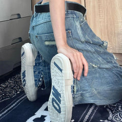 Vintage Washed Ripped Boyfriend Jeans