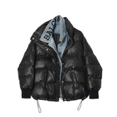 Loose Denim Stitching Padded Jacket