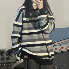 Vintage Striped Oversized Sweater
