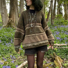 Fairygrunge Cozy Striped Downtown Sweater