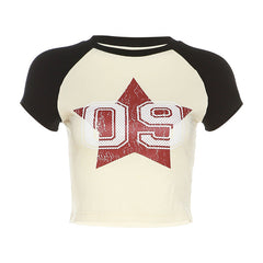 Vintage Star Logo Raglan Short Sleeve Tee
