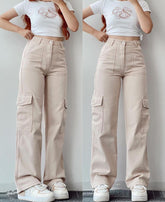 Street Style Straight Leg Cargo Pants