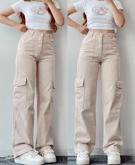 Street Style Straight Leg Cargo Pants