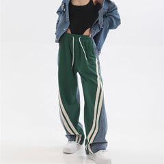 Patchwork Striped Baggy Boyfriend Jeans