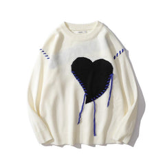 Heart Catcase Embroidered Sweater