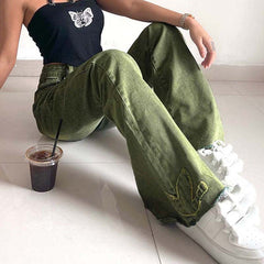 Washed Green Street Jeans