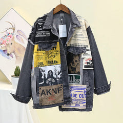 Patchwork denim jacket