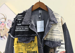 Patchwork denim jacket