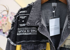 Patchwork denim jacket
