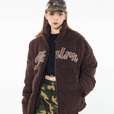 Vintage Zip Up Corduroy Padded Jacket