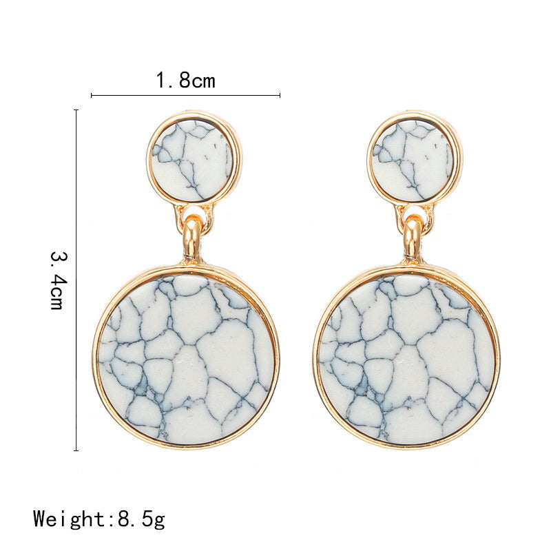 Marble Geometric Earrings