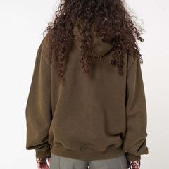 Vintage Totem Print Zip Up Hoodie