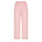 Size Friendly Pink Parachute Cargo Pants