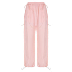 Size Friendly Pink Parachute Cargo Pants