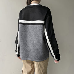 Patchwork Striped 90s Sweatshirt
