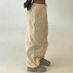 Drawstring Y2K Baggy Parachute Pants