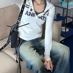 Vintage Long Sleeve Hooded Tee