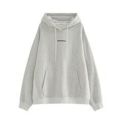Letter Embroidery Baggy Hoodie