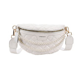 Leather Pearl One-shoulder Belt Bag