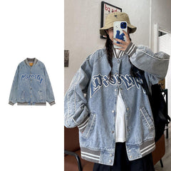American Style Print Denim Jacket