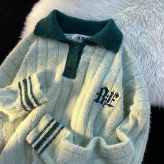 Polo Neck Cozy Knit Sweater
