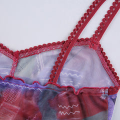 Mesh Fairy Lavender Crop Cami Top