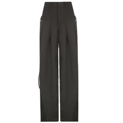 Retro Street Low Waist Wide Leg Pants