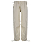 Size Friendly High Waist Parachute Cargo Pants