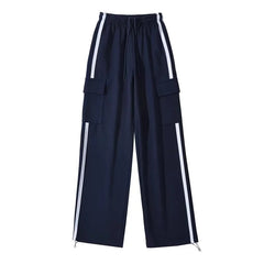 Pocket Side Stripe Baggy Sweatpants