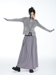 Vintage Striped Zip Up Cardigan